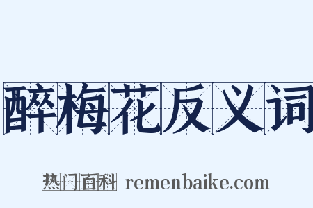 醉梅花反义词是什么意思的图片